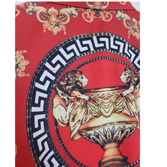 Mens Printed Fashion Shirt Medium EUC - Picture 5 of 8